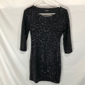 Black Sequin Dress